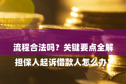 济南

担保人起诉借款人怎么办？流程合法吗？关键要点全解析