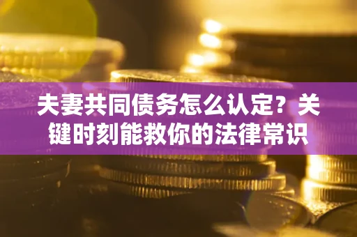 济南夫妻共同债务怎么认定？关键时刻能救你的法律常识